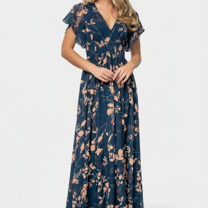 Lynlee Metallic Maxi Dress | Topaz