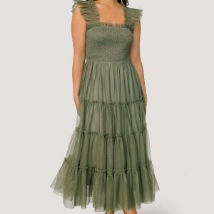 Emma Smocked Tulle Dress | Sage